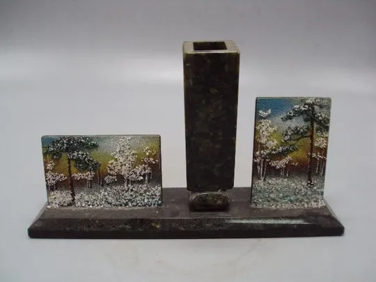 Сувенир подставка для ручек Свердловск камень змеевик ссср размер 11,2х19,6см под реставрацию №13940 Ціна