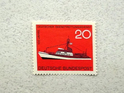 фото, Поштова марка Німеччина ФРН " Флот " 1965 рік **