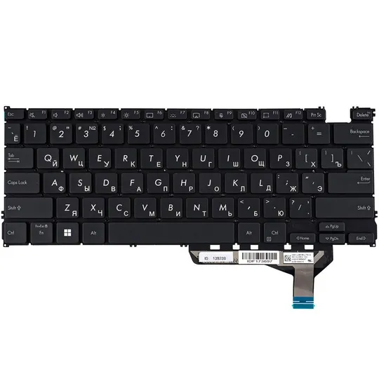 Купити Клавіатура для ноутбука ASUS (UM3402 series), rus, black, без кадру, підсвічування клавіш