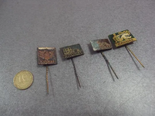 знак каунас литва тяжелый лот 4 шт №2662 Ціна