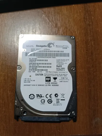 фото, Жорсткий диск 2.5" Seagate Laptop Thin 500 GB Sata 2