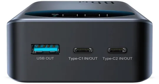 УМБ Joyroom 30000mAh 65W USB-A, 2xUSB-C In/Out,PD,QC3.0 Black Де купити