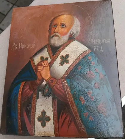 фото, Икона св.Николая (дерево, масло)