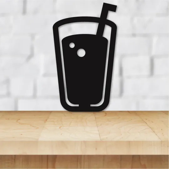 Панно декоративне картина на стіну Склянка із соломинкою LED підсвітка 206x350 acr-p000038 Ціна