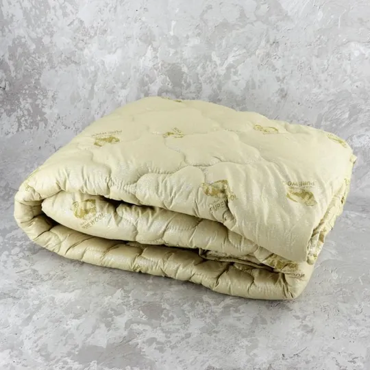 Одеяло закрытое овечья шерсть (Микрофибра) PURE WOOL Двуспальное 175х210 55087 З аукціону