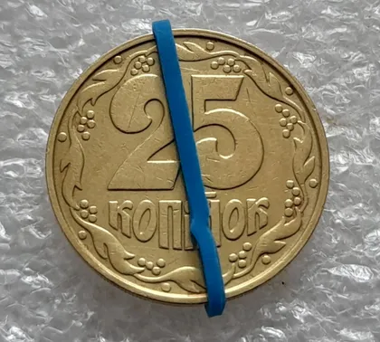 фото, (5958) 25 копійок 1992 2ААм поворот (порушення соосності) (25 копеек 1992 2ААм перепутка брак)