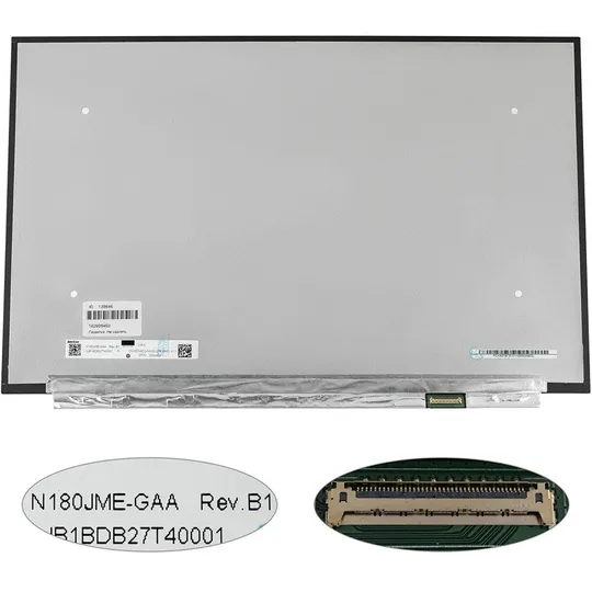 Матриця 18.0" N180JME-GAA (1920*1200, 40pin(eDP, IPS, 480Hz), LED, SLIM(без планок та вушок), матова, роз'єм праворуч внизу) для Ціна