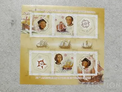 фото, Блок марок Румунія " Флот Колумб " 2005 рік **