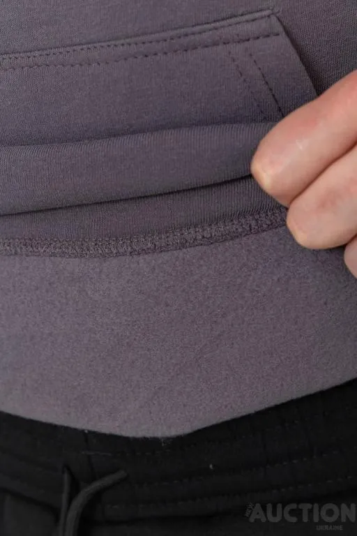 Худи мужской на флисе с капюшоном, цвет серый, 214R022 Недорого