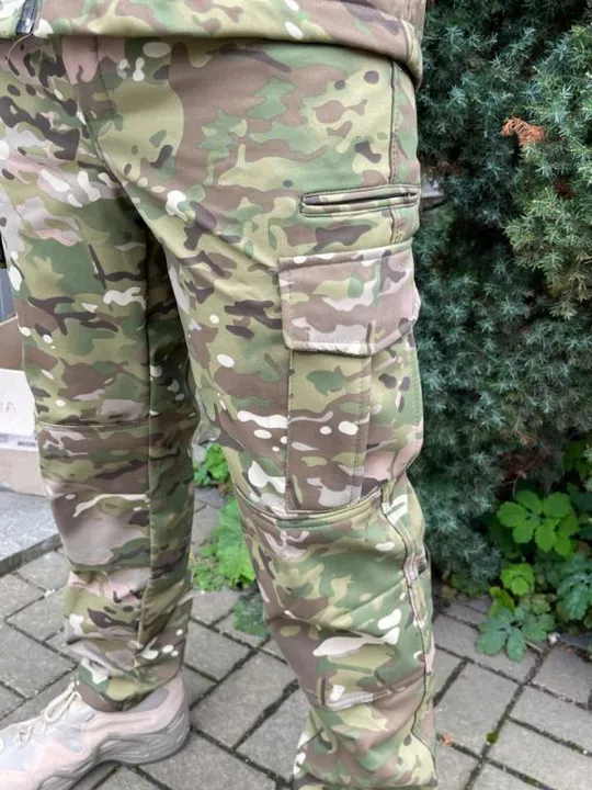 Брюки тактические на флисе мультикам Турция ВСУ (ЗСУ) 8816 XL хаки З аукціону