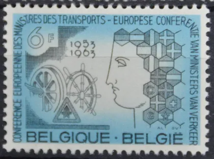 фото, Бельгия Транспорт Конференция 1963 MNH