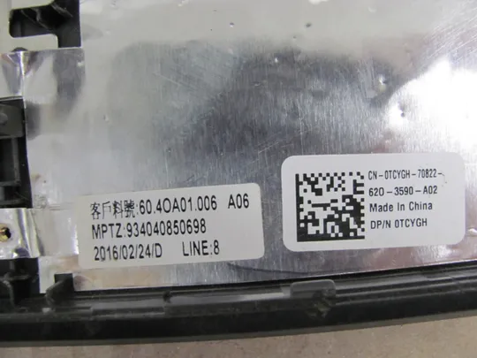 381-4 Кришка панель палмрест та тачпад 0TCYGH 60.4OA01.005 для DELL Latitude 13 3350 P47G 3340  оригінал Характеристики