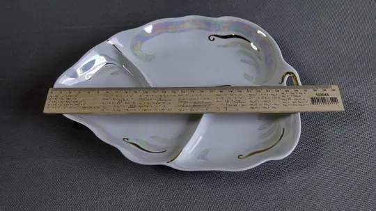 Менажниця Листя блюдо для серверовки стара радянська порцеляна Суми Вживане Інтернет-аукціон