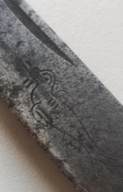 Антикварный нож с гравировкой Тюлень , Золинген сталь, 2-я мировая война ks462 Продаж