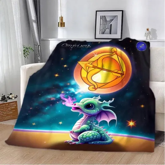 Плед 3D авторский со знаком зодиака на 2024 год Стрелец 2764_A 12887 160х200 см Ціна