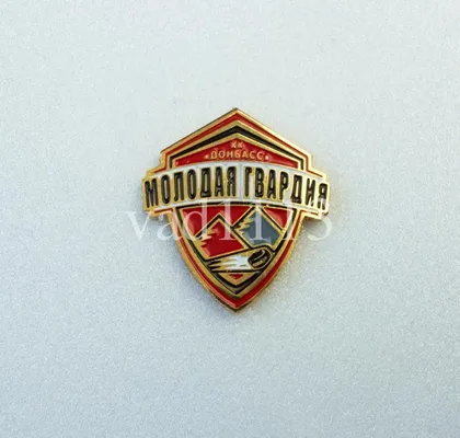 фото, значок хоккей  ХК Молодая Гвардия Донецк Украина