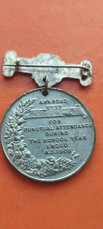 Старинная медаль 1905 года с портретом короля Британии Эдуарда 7-го sn823 Продаж