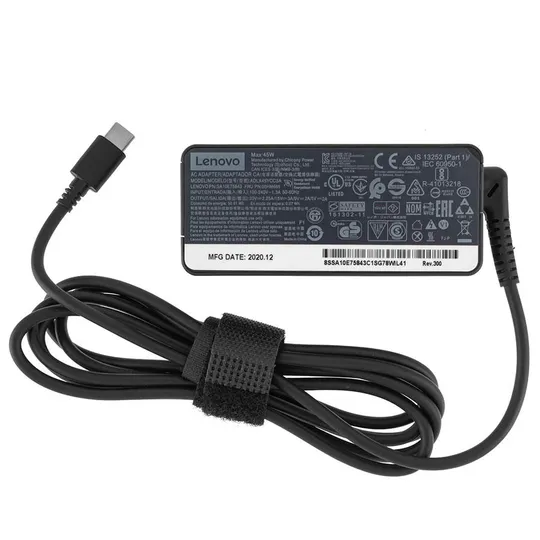 Оригінальний блок живлення для ноутбука LENOVO TYPE-C 45W, Black, RECTANGULAR З аукціону