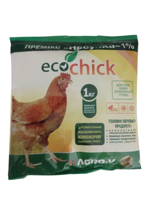 Премікс ECOchick Несучка 1% - для Курей Несучок - ТМ Агро-В, 1 кг Ціна
