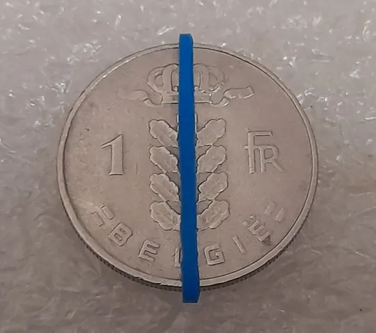 (5725) 1 франк 1950 Бельгія поворот (порушення соосності) (Бельгия) брак сдвиг, легенда голландською 'BELGIË' З аукціону