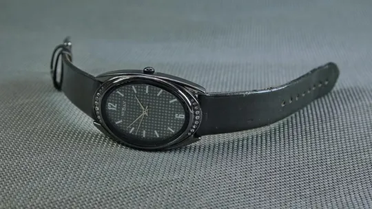 женские дизайнерские часы New Day JA 340 30м. базель с кристаллами сваровски. черный браслет. Продаж