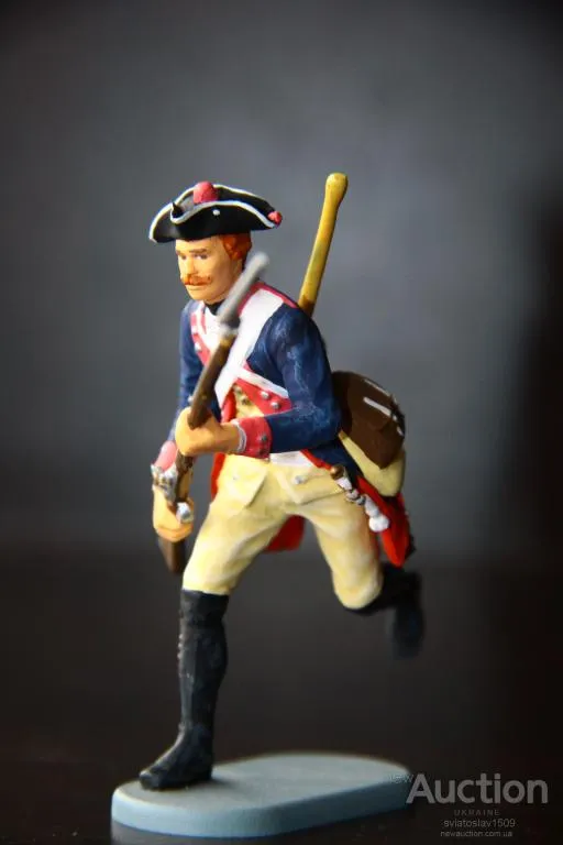 американец пруссак СТРЕЛОК-мушкетер PREISER ELASTOLIN 70мм ФРГ №541136 Де купити