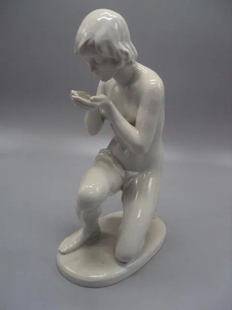 Фигура фарфор статуэтка Валлендорф Германия Wallendorf обнаженная девушка умывается ню 27,2см №14443 Ціна