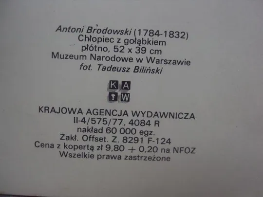 открытка польша антоний бродовский портрет ребенка №661 Продаж