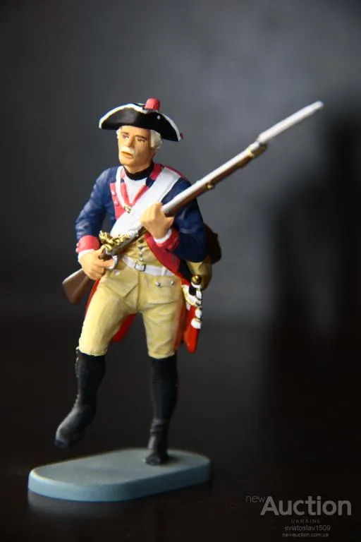 американец пруссак СТРЕЛОК-мушкетер PREISER ELASTOLIN 70мм ФРГ №541137 З аукціону