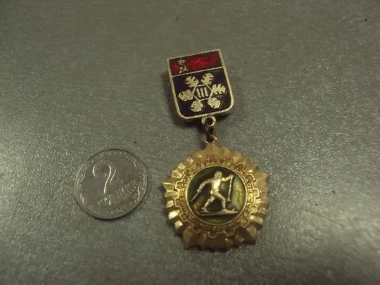 знак 3 зимняя спартакиада народов ссср 1974 №7101 Ціна