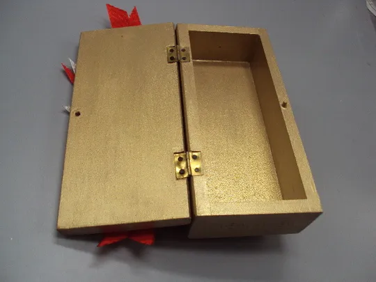 Шкатулка с бантиком дерево цветы каллы размер 5,4 х 15,7 х 7 см №18388 в Україні