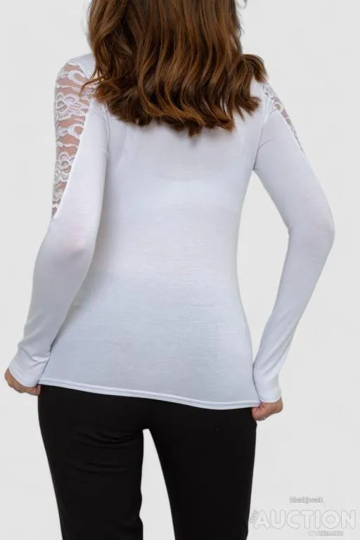 Блуза, цвет белый, 186R521 Продаж