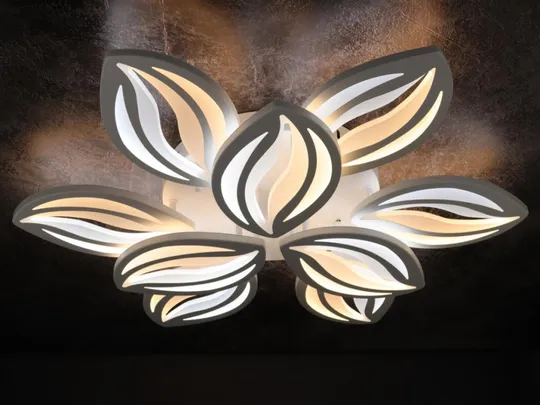 Купити Люстра потолочная LED с пультом A2325/6+3-wh Белый 10х70х70 см.