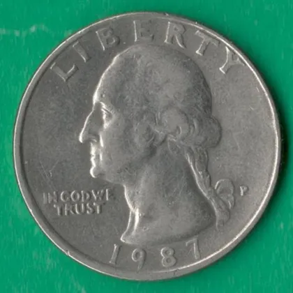 фото, 25 центів 1987 року P США [М]