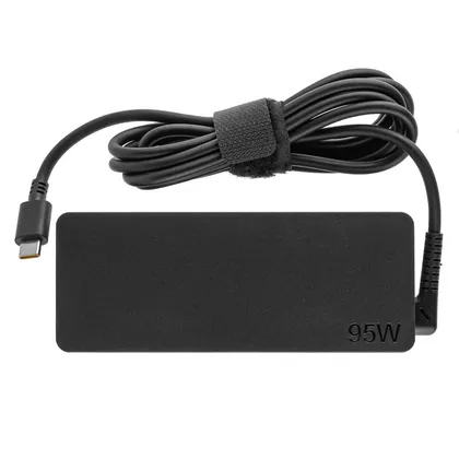 фото, Оригінальний блок питания для ноутбука LENOVO TYPE-C 95W, Black, RECTANGULAR