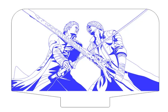 Акриловий світильник-нічник Devil May Cry 5 синій tty-n002011 Ціна