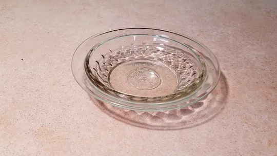 Купити Тарілка прозоре старе радянське скло нижня деталь маслянки Вживане