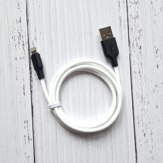 Купити Кабель Hoco X21 Plus Silicone Cable Lightning силіконовий (1м 2.4A) Білий