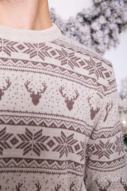 Свитер мужской, цвет бежевый, 161R706 Де купити
