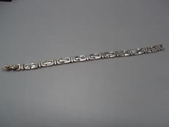 Браслет унисекс плетение улитка серебро 925 проба Мехико вес 34,29 г длина 29 см ширина 8 мм №15571 Ціна