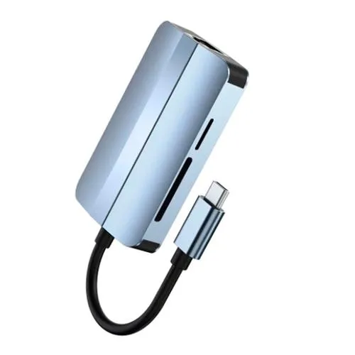 Купити USB 3.0 Type-C - RJ45 Ethernet LAN адаптер и хаб 2x USB 2.0 3.0 SD TF