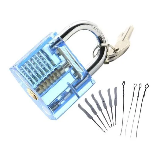 Прозрачный замок для практики, тренировочный набор слесаря Ціна