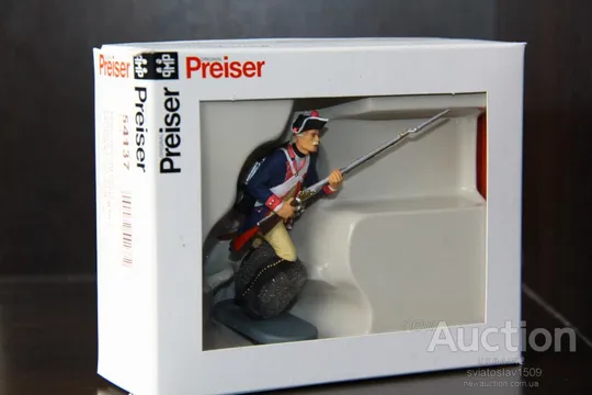 американец пруссак СТРЕЛОК-мушкетер PREISER ELASTOLIN 70мм ФРГ №541137 Ціна