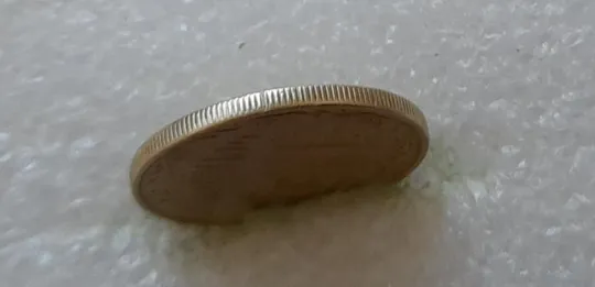 (3709) 10 копійок 2013 брак гуртильного кільця на 8 год. (10 копеек 2013 брак гуртильного кольца) З аукціону