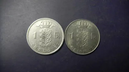 фото, 1 франк Бельгія 1977 (два різновиди)