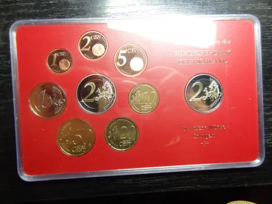 Купити Комплект євромонет Німеччини 2013 F (повний комплект+ 2 ювілейні) UNC