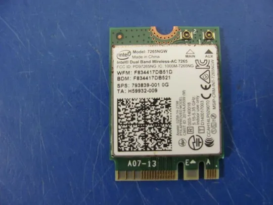 №256-8 Wi-Fi адаптер Intel Wireless-AC 7265 для ACER P249 E5-475 N16Q1 оригінал Ціна