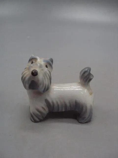 Фигура фарфор миниатюра Германия корона MO собака терьер собачка щенок размер 4,3х4,7 см №14038 Ціна