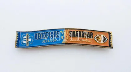 фото, Футбол серия значков шарфы Шахтер Донецк (значок № 17). кубок УЕФА 2008-09 Олимпик  Марсель Франция - Шахтер Донецк Украина