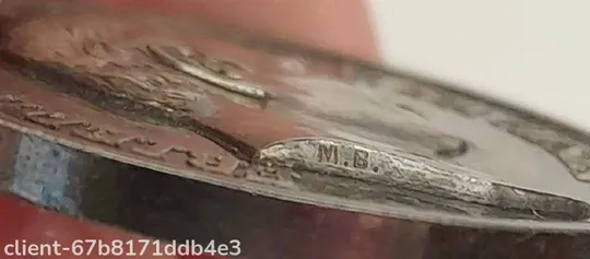 Королевство Саксония.Медаль за верность труду короля Фридриха Августа.Под обрезом инциалы М.В.Сохран Супер. Продаж